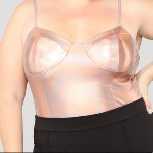 Roxy Strappy Top- Rose Gold